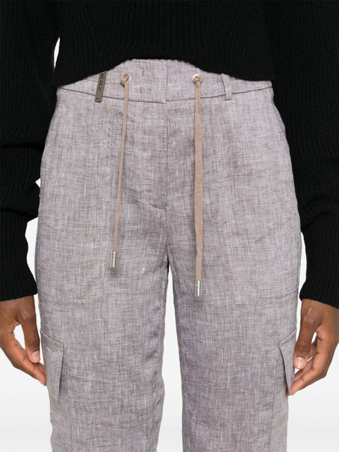 pantalones cargo de lino